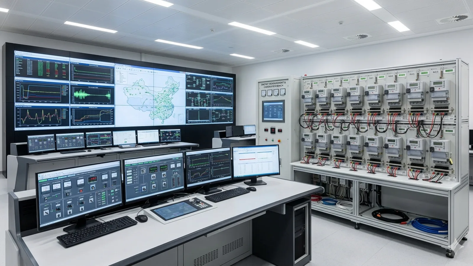 Poste de transformation et compteurs d'énergie sur site industriel