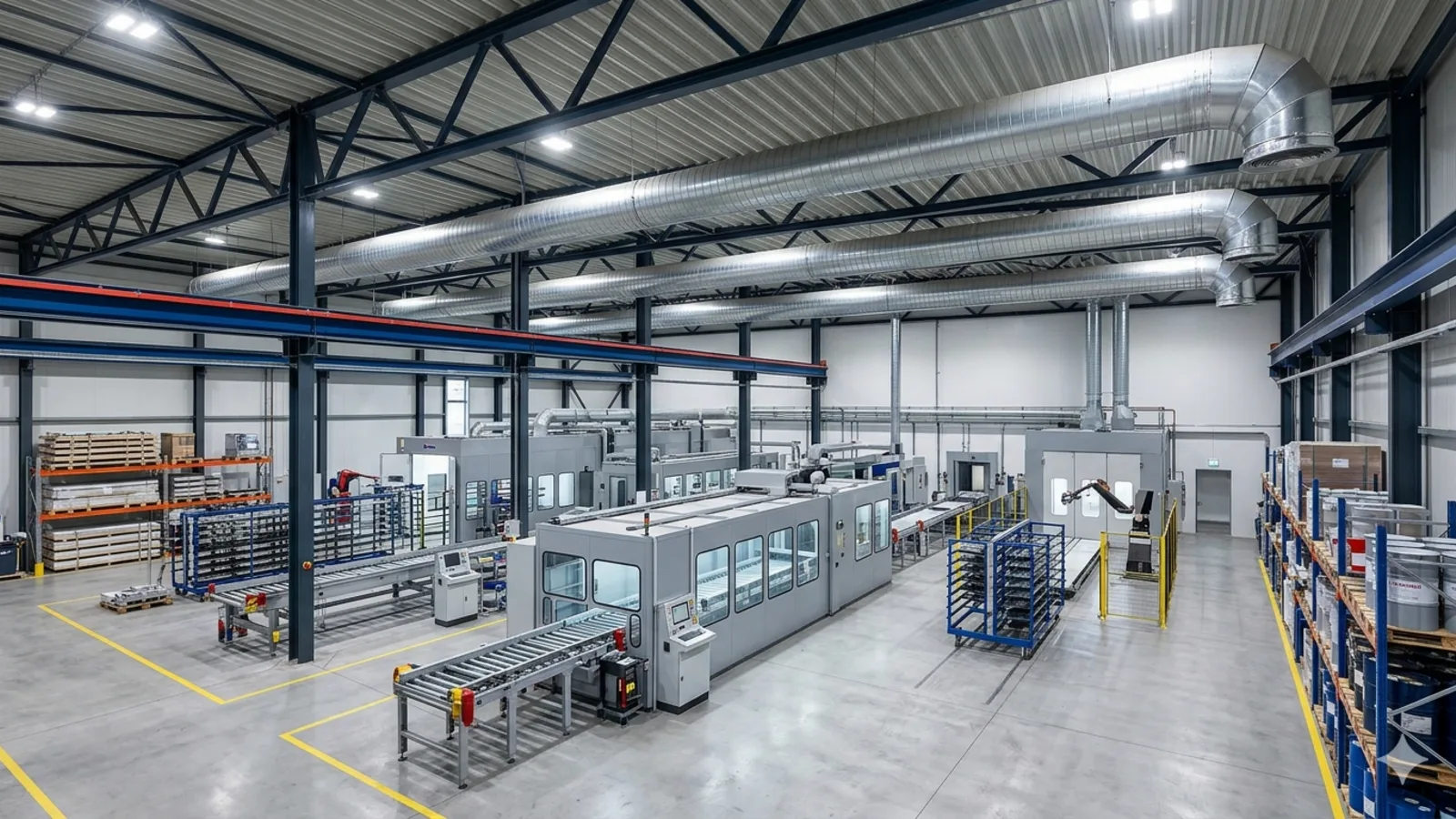 Atelier industriel multi-cheminées soumis à un SME